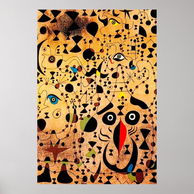 joan miro paintings art, abstract art poster (Front)