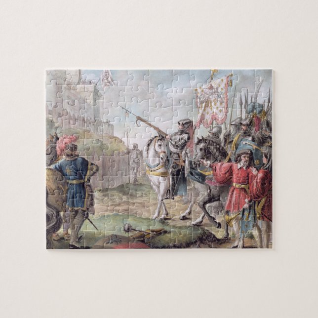 Joan of Arc (1412-31) Orders the English to Leave Jigsaw Puzzle (Horizontal)