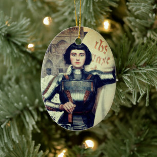 Joan of Arc (Albert Lynch illustration) Ceramic Tree Decoration