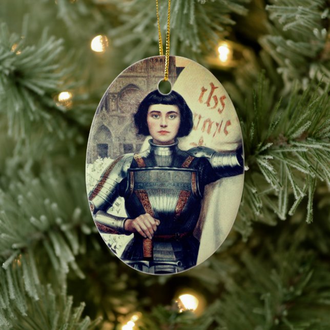 Joan of Arc (Albert Lynch illustration) Ceramic Tree Decoration (Tree)