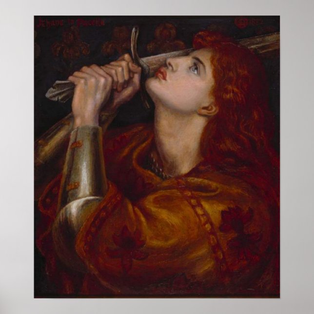 Joan of Arc by Dante Gabriel Rossetti Poster (Front)