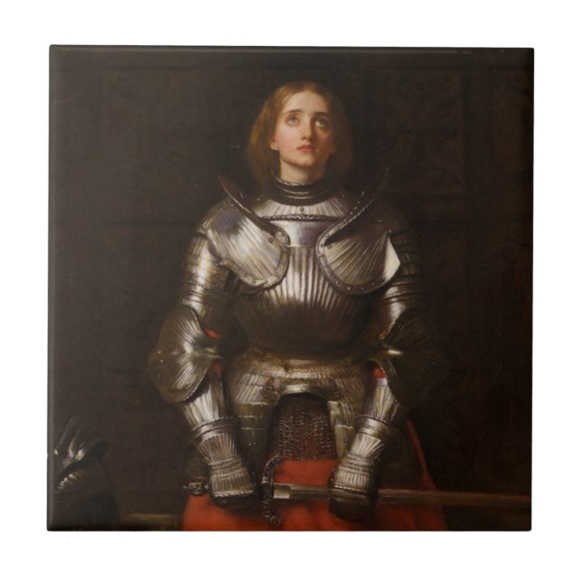 Joan of Arc (by John Everett Millais) Tile (Front)