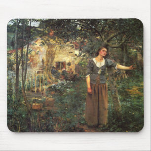 Joan of Arc by Jules Bastien Lepage Mouse Mat