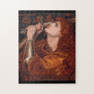 Joan of Arc, c. 1882 by Dante Gabriel Rossetti Jigsaw Puzzle