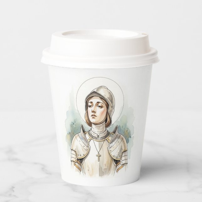 Joan of Arc , Catholic Gifts Paper Cups (Front)