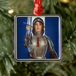 Joan of Arc: French Heroine, Maid of Orleans Metal Tree Decoration