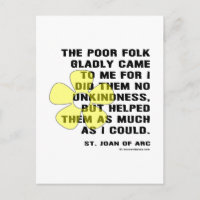 Joan of Arc Helped Poor Folk