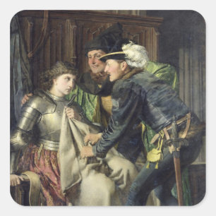 Joan of Arc  Insulted in Prison, 1866 Square Sticker