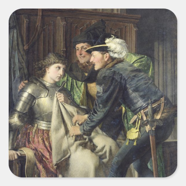 Joan of Arc  Insulted in Prison, 1866 Square Sticker (Front)