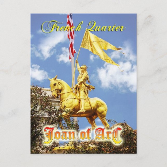 Joan of Arc (Maid of Orleans) statue, New Orleans Postcard (Front)