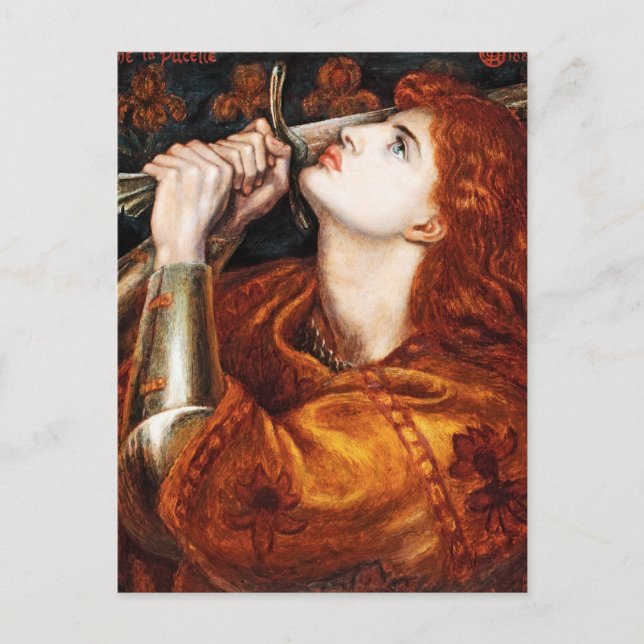 Joan of Arc painting by Dante Gabriel Rossetti  Postcard (Front)