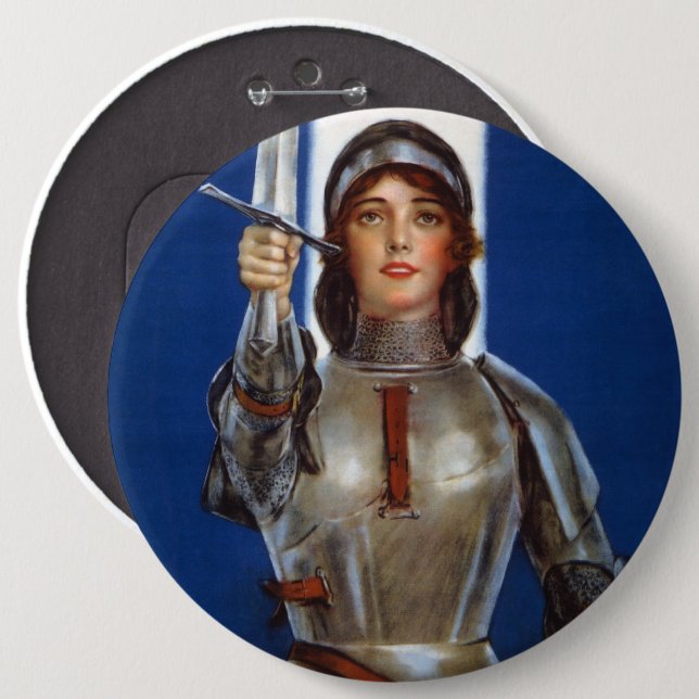Joan of Arc: The Maid of Orleans, Knight Heroine 6 Cm Round Badge (Front & Back)