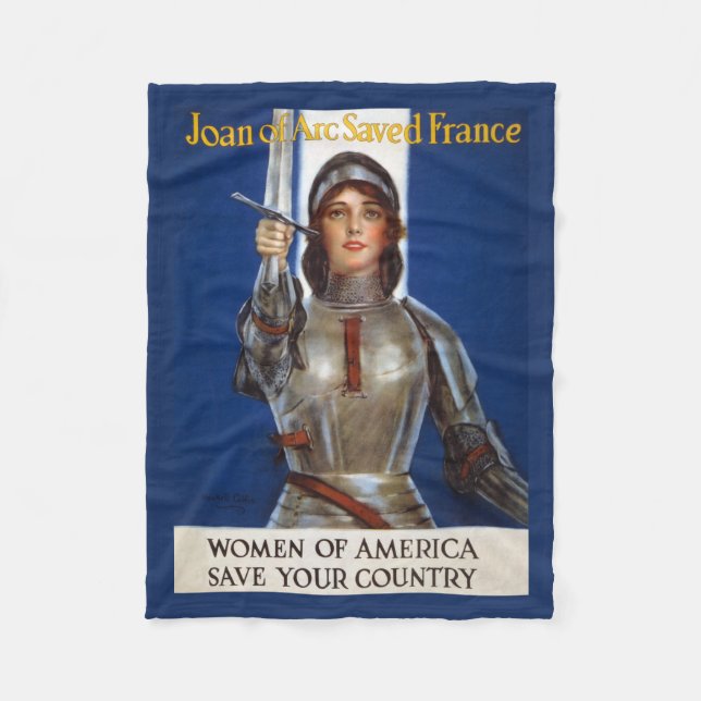 Joan of Arc: The Maid of Orleans, Knight Heroine Fleece Blanket (Front)