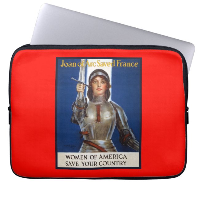 Joan of Arc: The Maid of Orleans, Knight Heroine Laptop Sleeve (Front)
