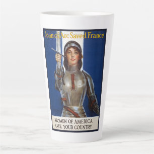 Joan of Arc: The Maid of Orleans, Knight Heroine Latte Mug