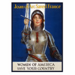 Joan of Arc: The Maid of Orleans, Knight Heroine Photo Sculpture Magnet<br><div class="desc">The WWI poster featuring Joan of Arc was a powerful piece of propaganda designed to galvanise American women into supporting the war effort. The image of Joan of Arc, a legendary French heroine who led her country to victory against the English, was strategically chosen to inspire patriotism and a sense...</div>