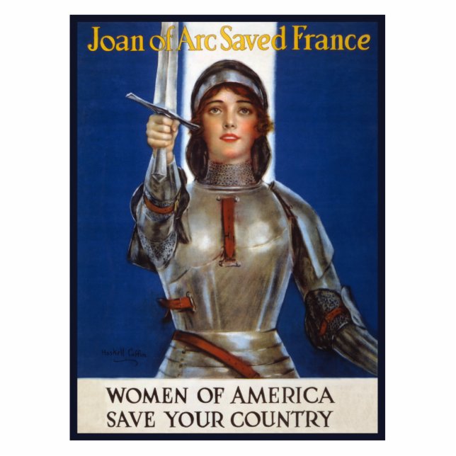 Joan of Arc: The Maid of Orleans, Knight Heroine Photo Sculpture Magnet (Front)