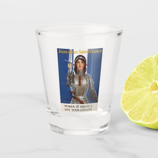 Joan of Arc: The Maid of Orleans, Knight Heroine Shot Glass (Front)