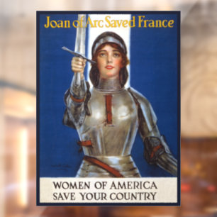 Joan of Arc: The Maid of Orleans, Knight Heroine Window Cling