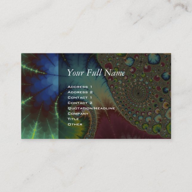 Joanie 50 Fractal Art Business Card (Front)