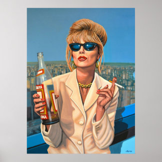 Joanna Lumley as Patsy Stone painting Poster