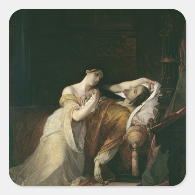 Joanna the Mad  with Philip I the Handsome Square Sticker (Front)