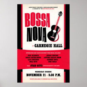 João Gilberto - Stan Getz jazz poster - Bossa Nova