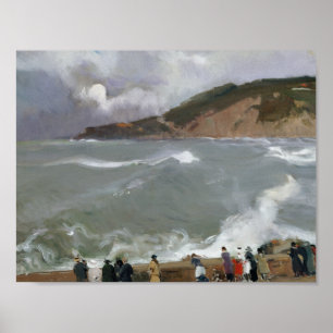 Joaquin Sorolla - Breakwater, San Sebastian Poster