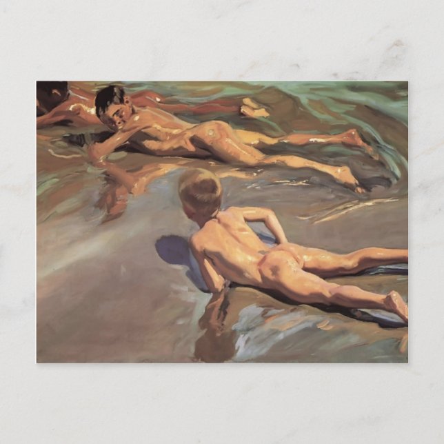 Joaquín Sorolla- Children on the Beach Postcard (Front)