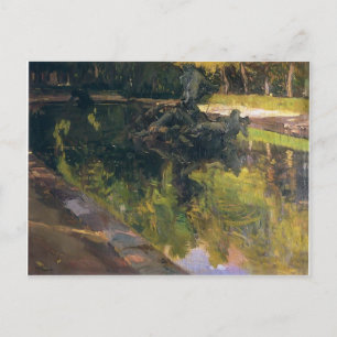 Joaquín Sorolla- Fountain of Neptune, La Granja Postcard