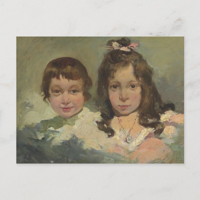 Joaquin Sorolla - María and Joaquín Postcard (Front)