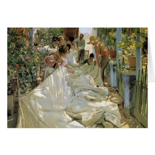 Image of Joaqun Sorolla- Mending the Sail
