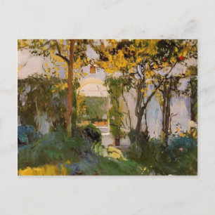 Joaquín Sorolla- Old garden of Alcazar in Seville Postcard