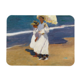 Joaquin Sorolla - On the Beach Magnet