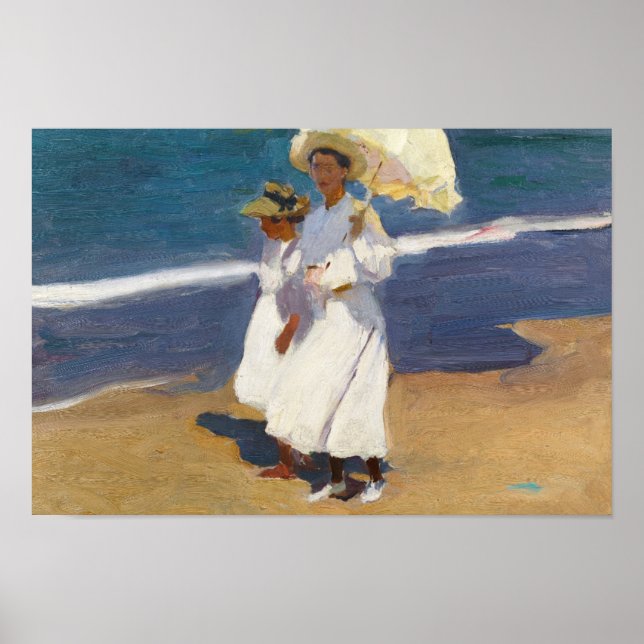Joaquin Sorolla - On the Beach Poster (Front)
