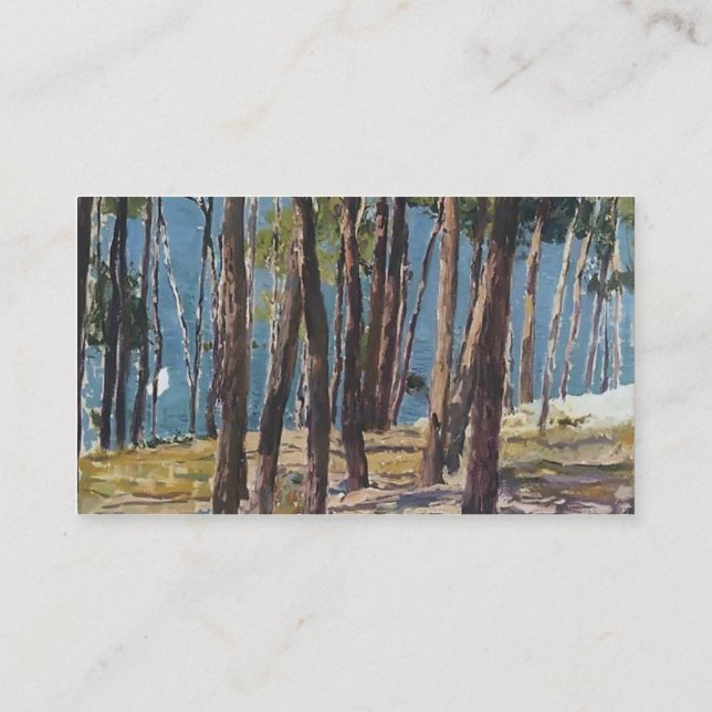 Joaquín Sorolla- Pine Trees Business Card (Back)