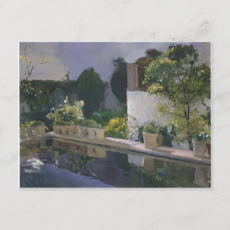 Joaquín Sorolla- Reservoir at the Alcazin Seville Postcard