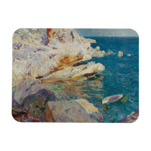 Joaquin Sorolla-Rocks of Javea and the White Boat Magnet