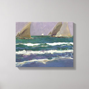 Joaquin Sorolla - Ship Sails in the Sea Canvas Print