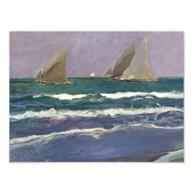 Joaquin Sorolla - Ship Sails in the Sea Photo Print (Front)