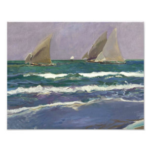 Joaquin Sorolla - Ship Sails in the Sea Photo Print