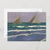 Joaquin Sorolla - Ship Sails in the Sea Postcard (Front/Back)