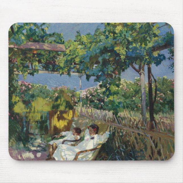 Joaquin Sorolla - Siesta in the Garden Mouse Mat (Front)