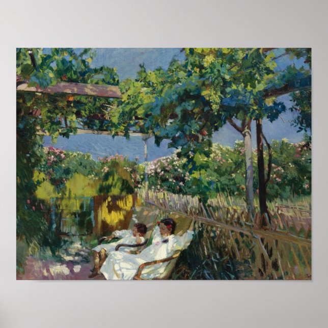 Joaquin Sorolla - Siesta in the Garden Poster (Front)
