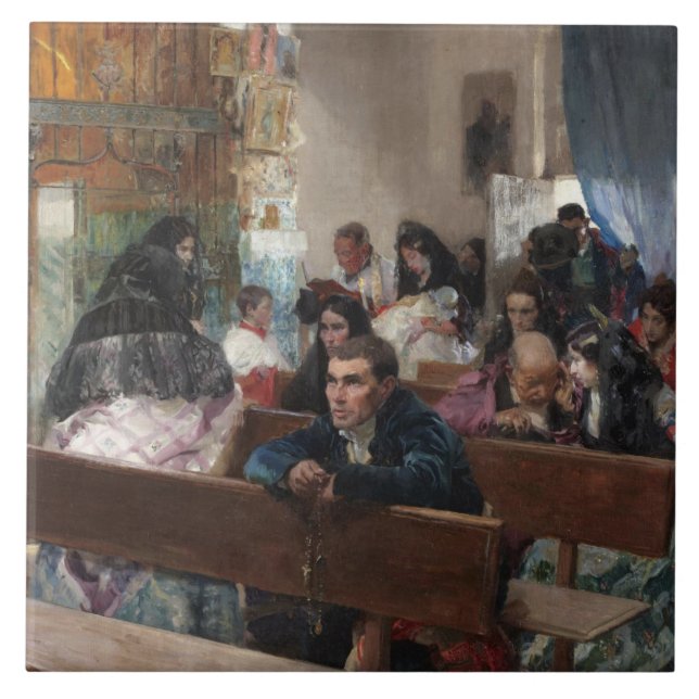 Joaquin Sorolla - The Baptism Tile (Front)