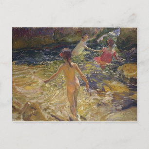 Joaquín Sorolla- The bath, Javea Postcard