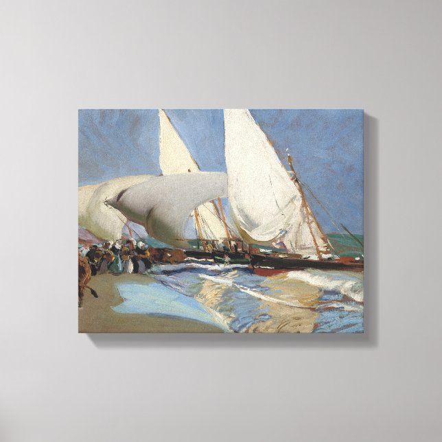Joaquin Sorolla - The Beach at Valencia Canvas Print (Front)
