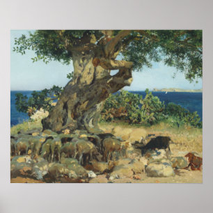 Joaquin Sorolla - The Carob Tree Poster