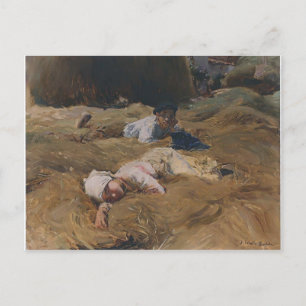 Joaquín Sorolla- The nap, Asturias Postcard