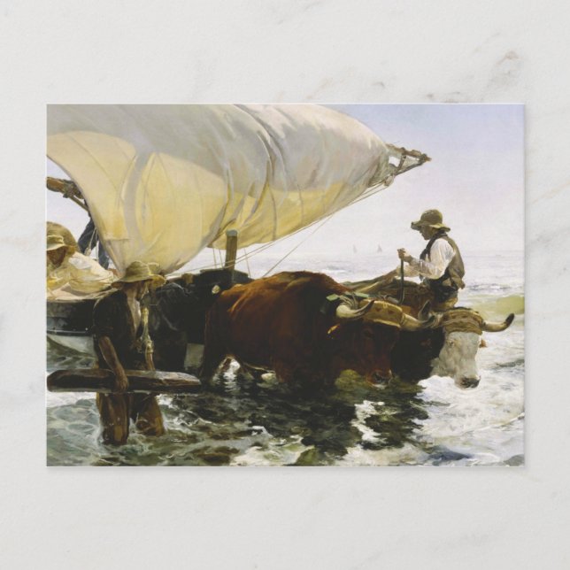 Joaquin Sorolla - The Return from Fishing Postcard (Front)